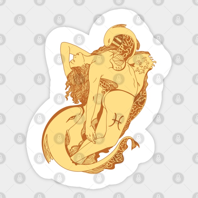 Terracotta Pisces Beauty Sticker by kenallouis